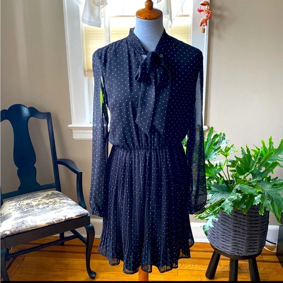 Zara Black Polka Dot Dress - Picture 1 of 6